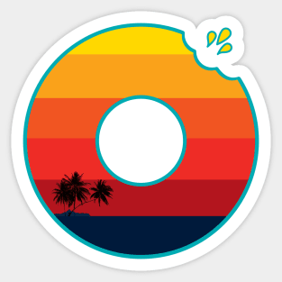 retrowave donut Sticker